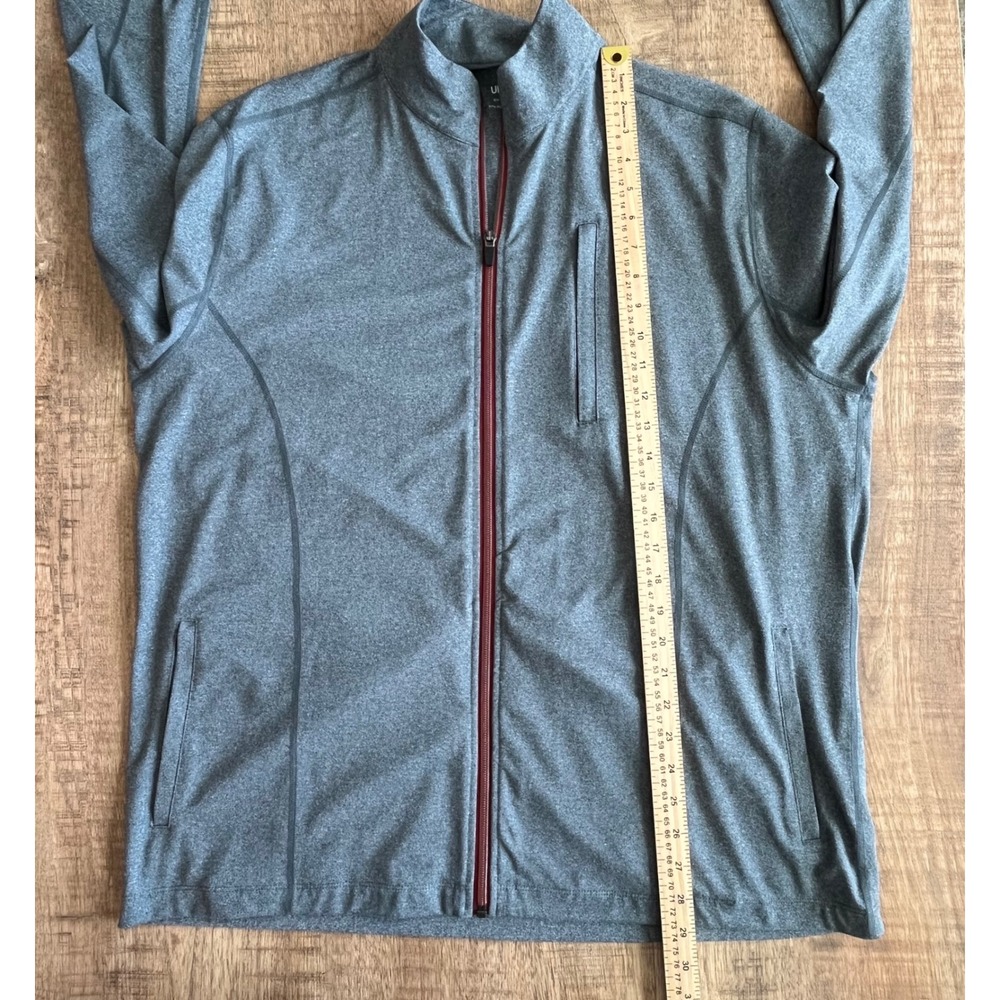 UNTUCKit Mens XXL Full Zip Performance Jacket Gray Heathered Mock Neck - Picture 6 of 8